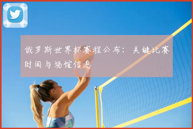 俄罗斯世界杯赛程公布：关键比赛时间与场馆信息